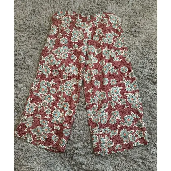 Anthropologie Jumpsuit Womens Small Mauve The Somerset Ruched Short Sleeve - Picture 7 of 16